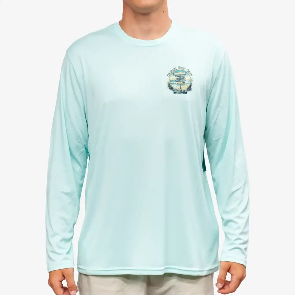 Surfari Surfari Beach Signs UPF 50+ L/S Solar Top Seagrass