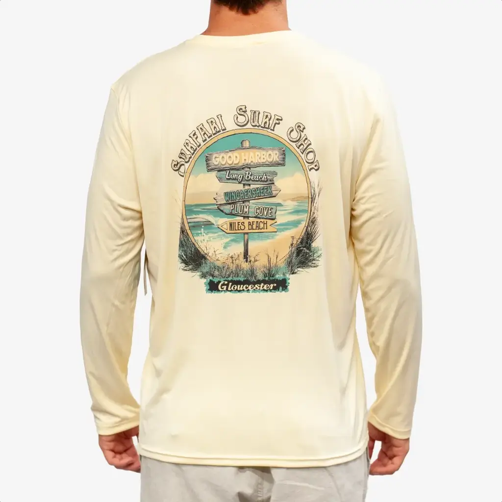 Surfari Surfari Beach Signs UPF 50+ L/S Solar Top Yellow