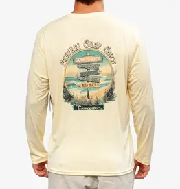Surfari Beach Signs UPF 50+ L/S Solar Top Yellow