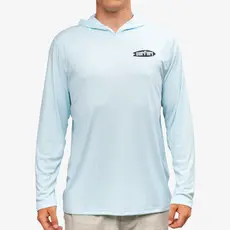 Surfari Surfari Cape Ann UPF 50+ L/S Hooded Solar Top Blue