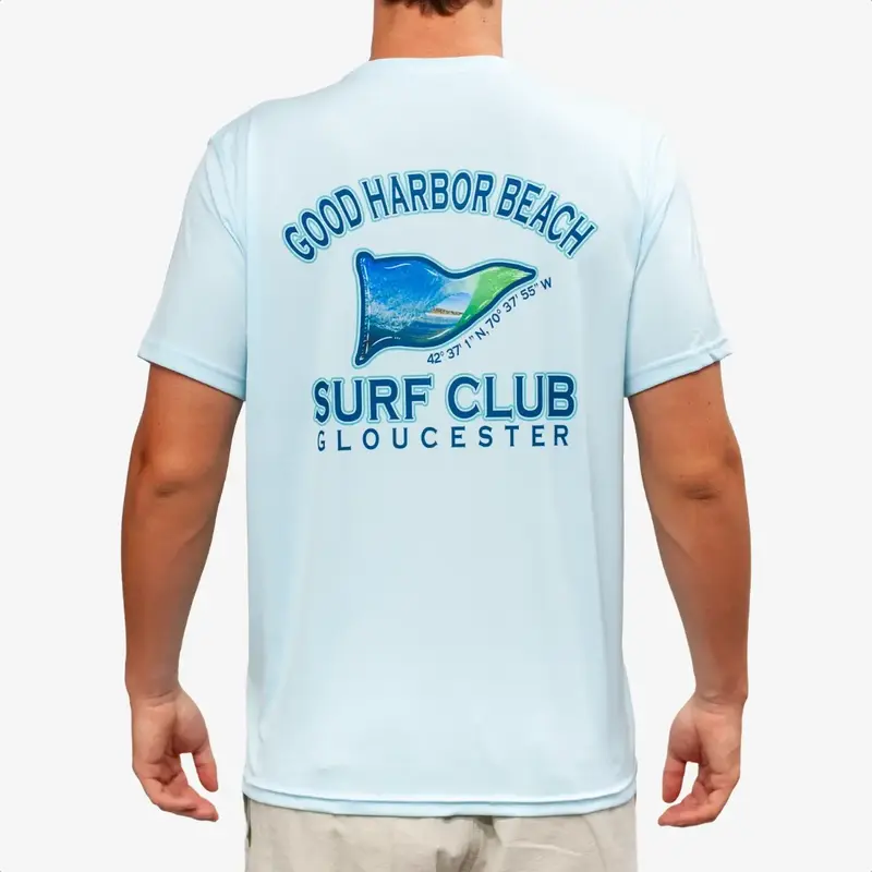 Surfari Good Harbor Surf Club UPF 50+ S/S Solar Top Blue
