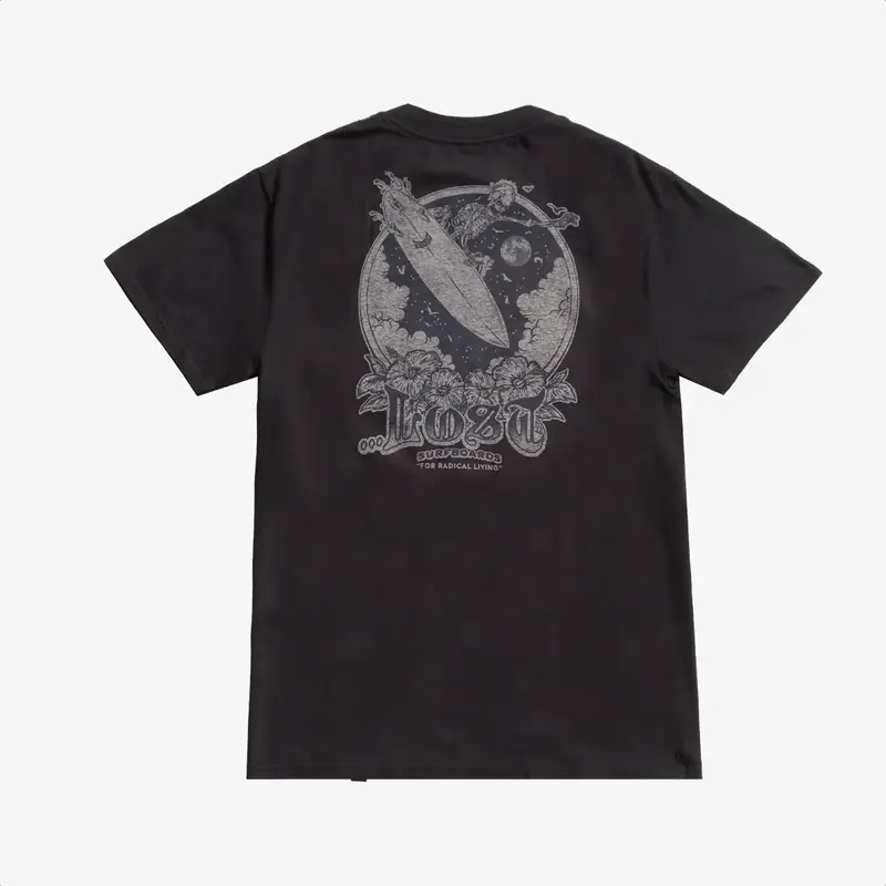 ...Lost Mental Tee Black Garment Dye