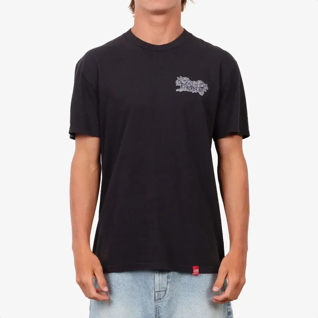 ...Lost Lost Mental Tee Black Garment Dye