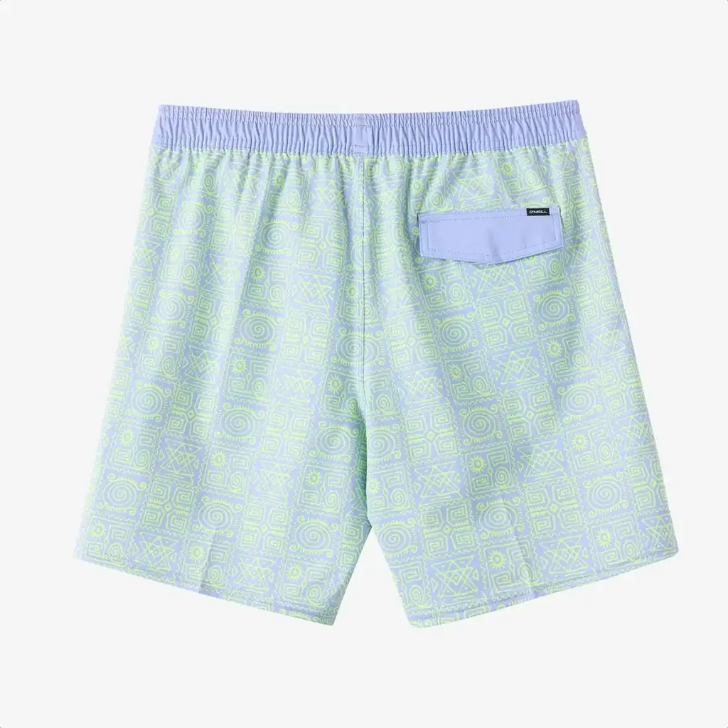 O'Neill O'Neill Hermosa Elastic Waist Lined 17" Swim Trunks Blue Jelly
