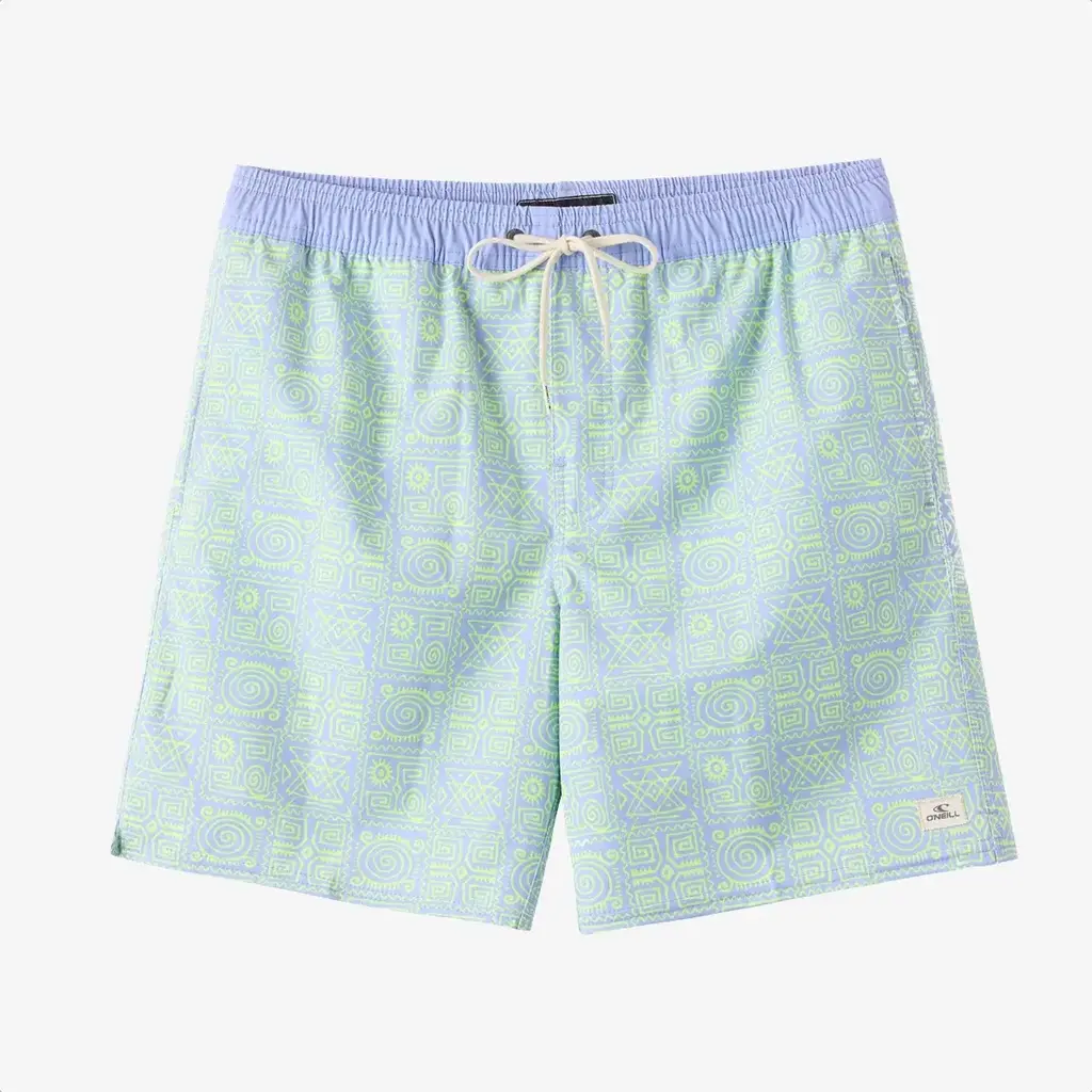 O'Neill O'Neill Hermosa Elastic Waist Lined 17" Swim Trunks Blue Jelly