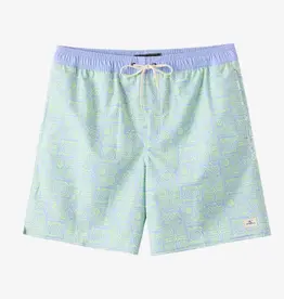 O'Neill Hermosa Elastic Waist Lined 17" Swim Trunks Blue Jelly