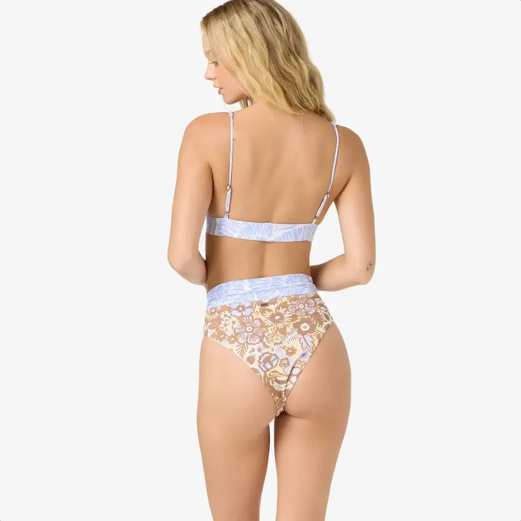 O'Neill O'Neill Izabelle Floral Cancun Revo Fixed Triangle Top Blue Jelly