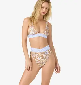 O'Neill Izabelle Floral Cancun Revo Fixed Triangle Top Blue Jelly