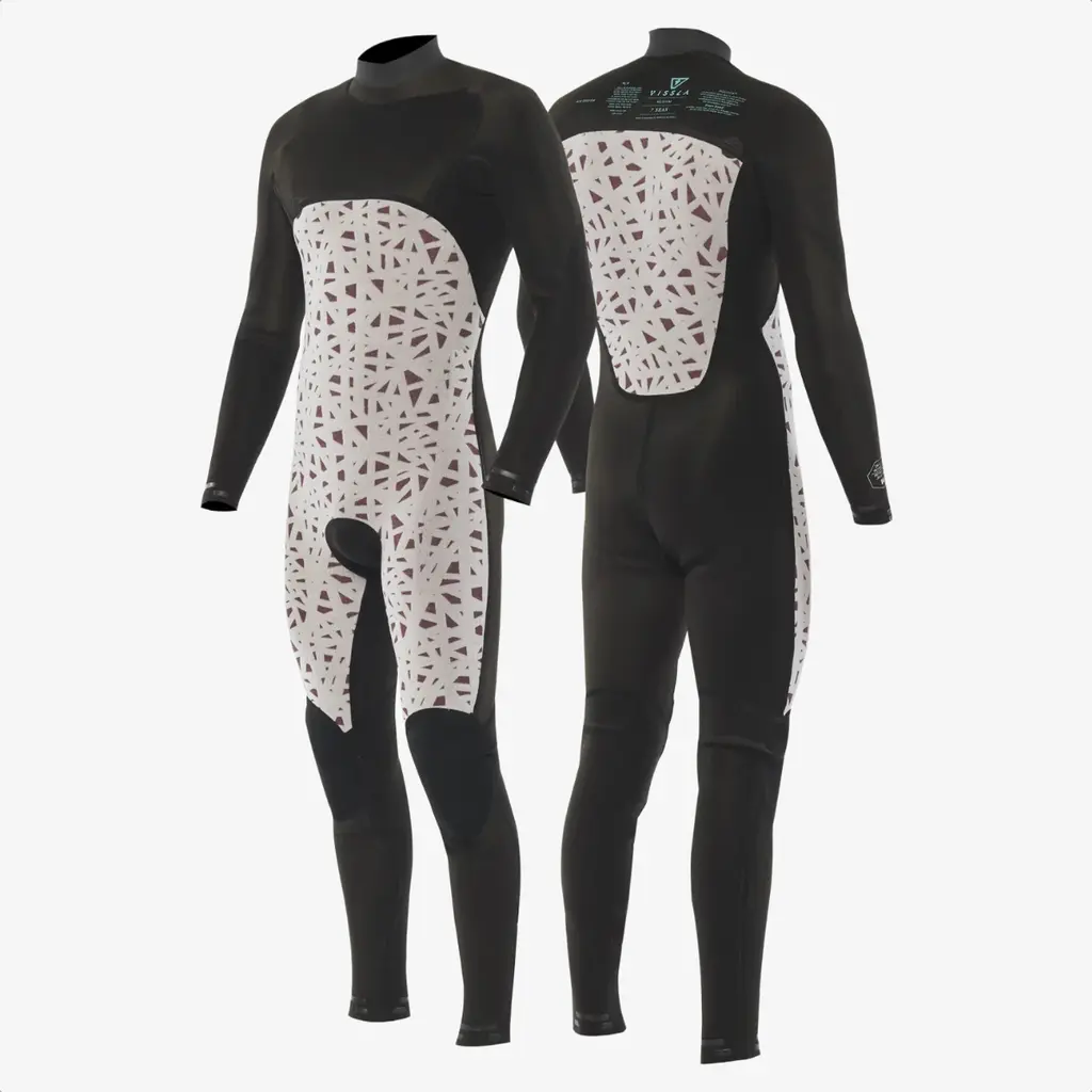 Vissla Vissla 7 Seas 4/3mm Full Chest Zip Wetsuit Dark Slate