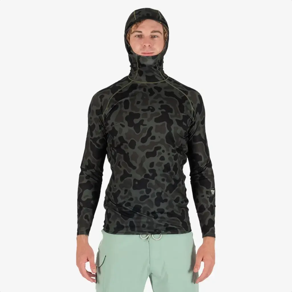 Vissla Vissla Warm Seas Eco Hooded LS Rash Guard Camo