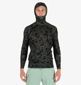 Vissla Warm Seas Eco Hooded LS Rash Guard Camo