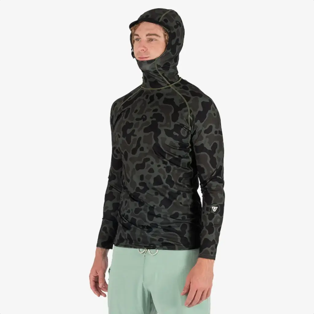Vissla Vissla Warm Seas Eco Hooded LS Rash Guard Camo