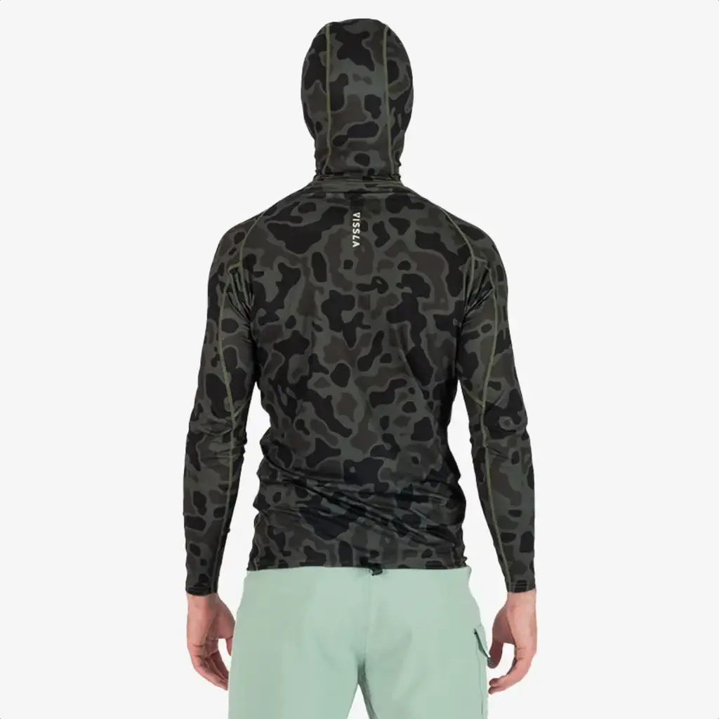 Vissla Vissla Warm Seas Eco Hooded LS Rash Guard Camo