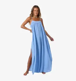 O'Neill Saltwater Solids Sai Maxi Cover-Up Dress Blue Glass
