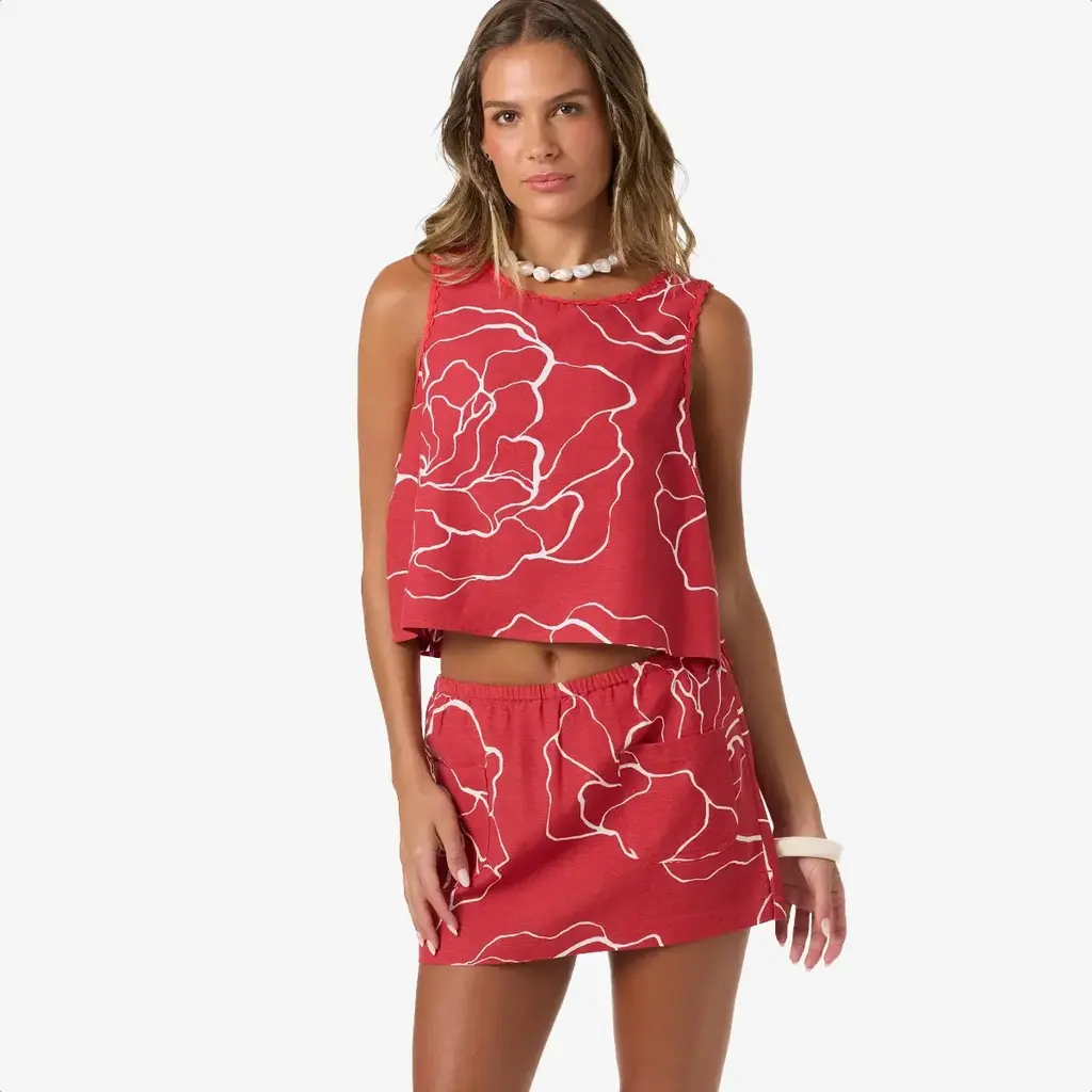 O'Neill O'Neill Athena Floral Top Lifeguard Red