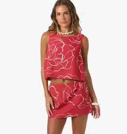O'Neill Athena Floral Top Lifeguard Red