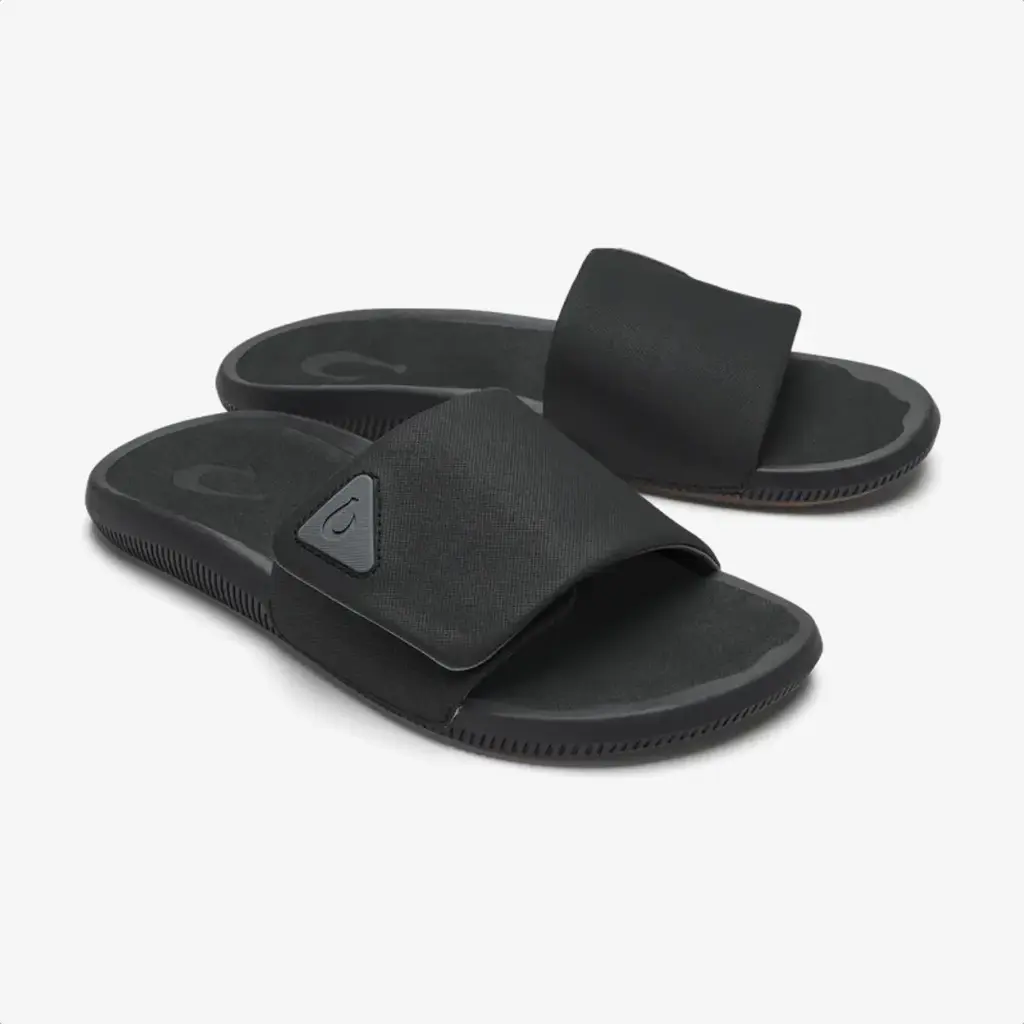 OluKai OluKai Ulele Men’s Slide Sandals Lava Rock / Lava Rock