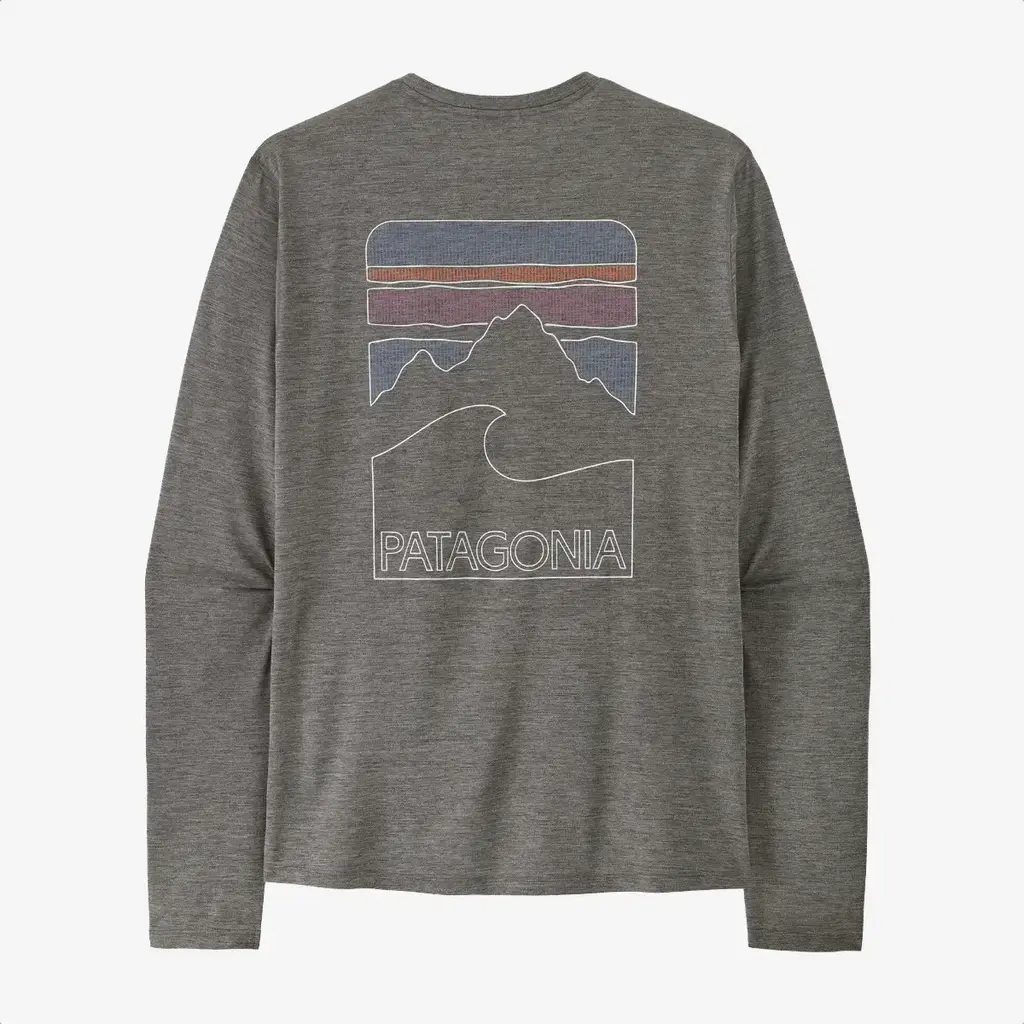 Patagonia Patagonia Men's Long-Sleeved Capilene Cool Sun Shirt - Peak Visions Forge Grey Noble Grey X-Dye