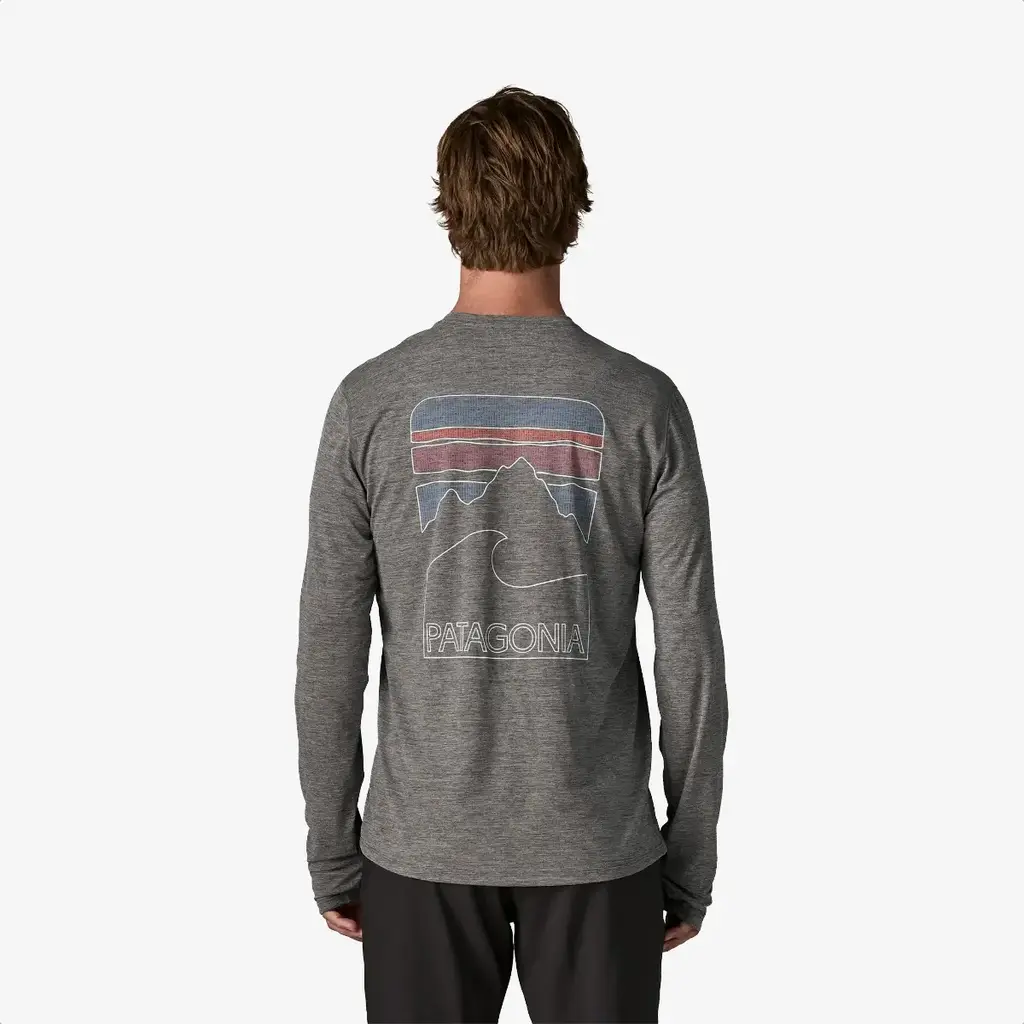 Patagonia Patagonia Men's Long-Sleeved Capilene Cool Sun Shirt - Peak Visions Forge Grey Noble Grey X-Dye