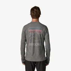 Patagonia Patagonia Men's Long-Sleeved Capilene Cool Sun Shirt - Peak Visions Forge Grey Noble Grey X-Dye