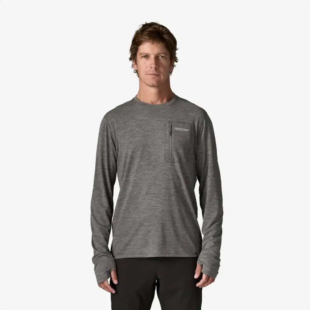 Patagonia Patagonia Men's Long-Sleeved Capilene Cool Sun Shirt - Peak Visions Forge Grey Noble Grey X-Dye