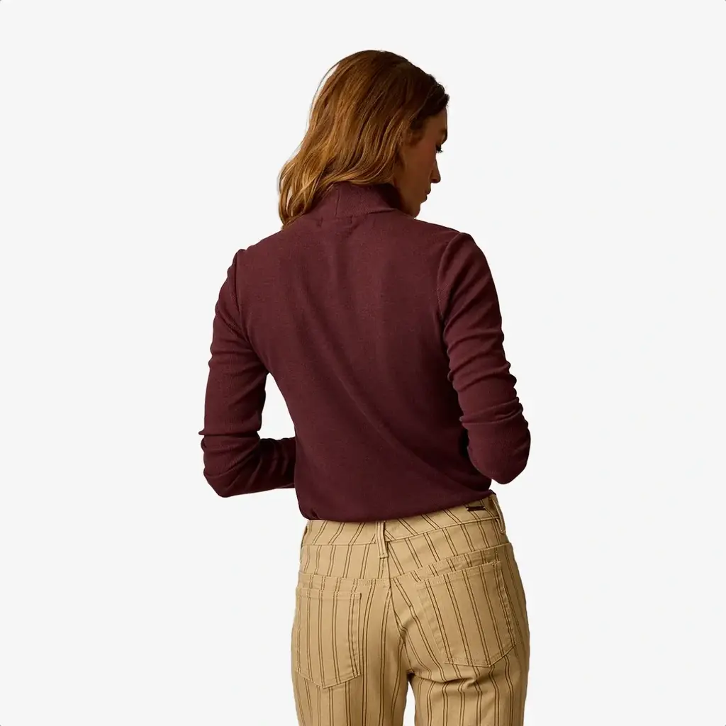 Carve Designs Carve Denise Rib Turtlenck Dark Plum