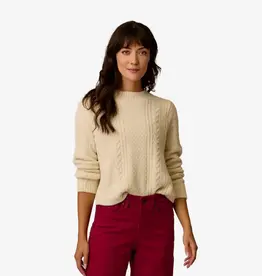 Carve Designs Monroe Cable Sweater Cream