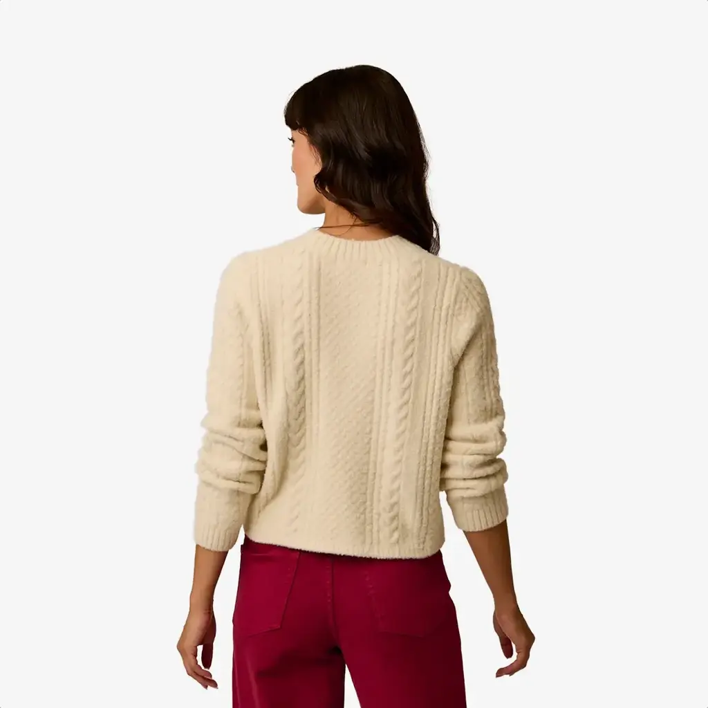 Carve Designs Carve Monroe Cable Sweater Cream
