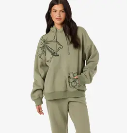 O'Neill Hibiscus Oversized Hoodie Sage