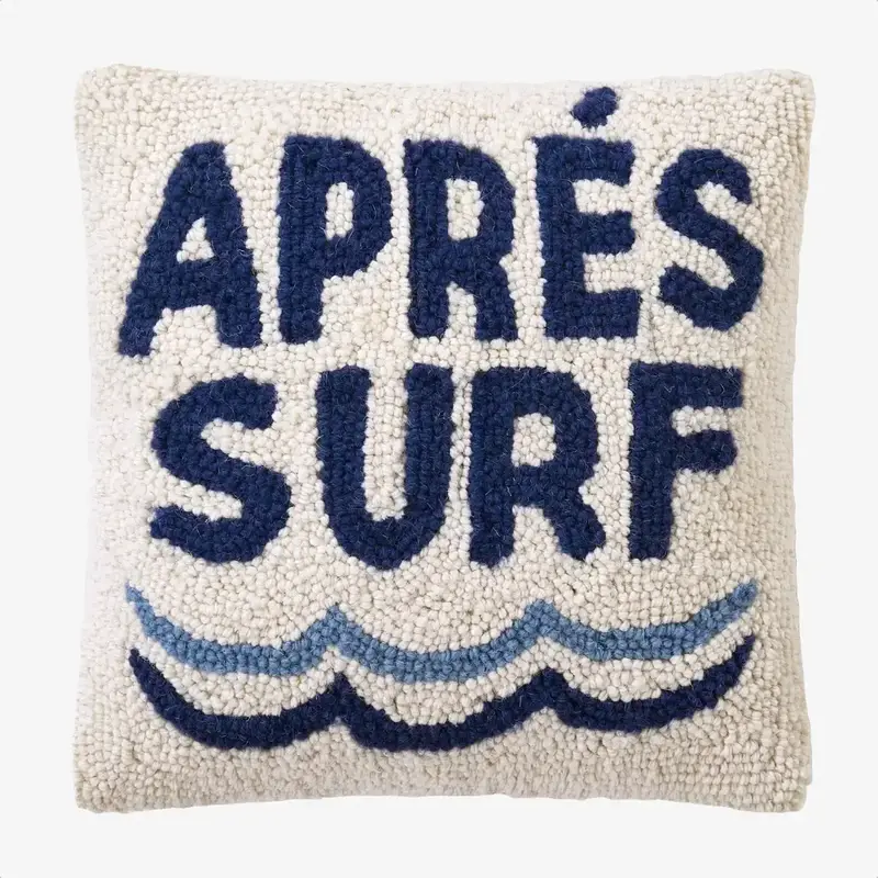 Peking Handicraft Apres Surf Hook Pillow 12"x12"
