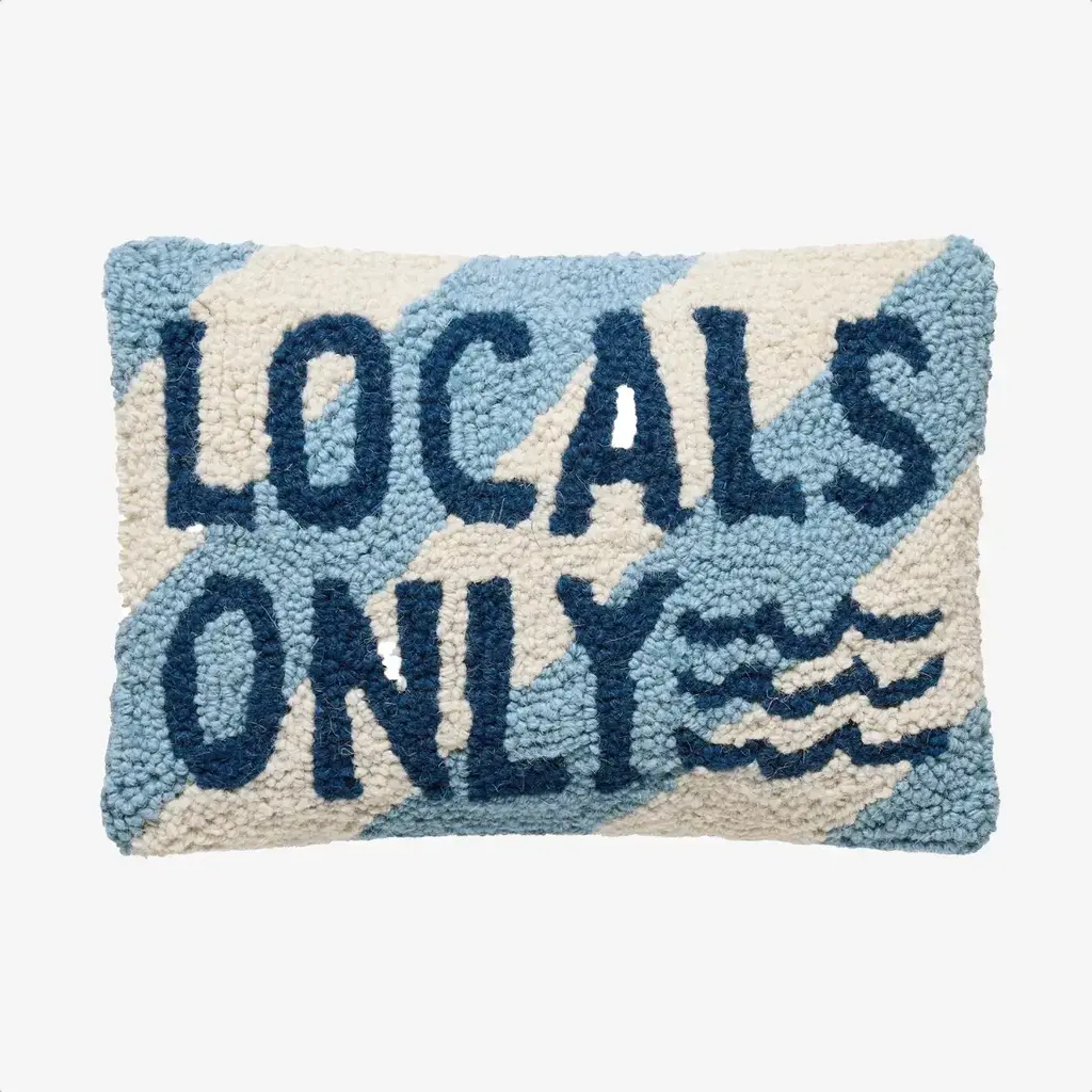 Peking Handicraft Locals Only Hook Pillow 8"x12"