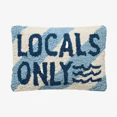 Peking Handicraft Locals Only Hook Pillow 8"x12"