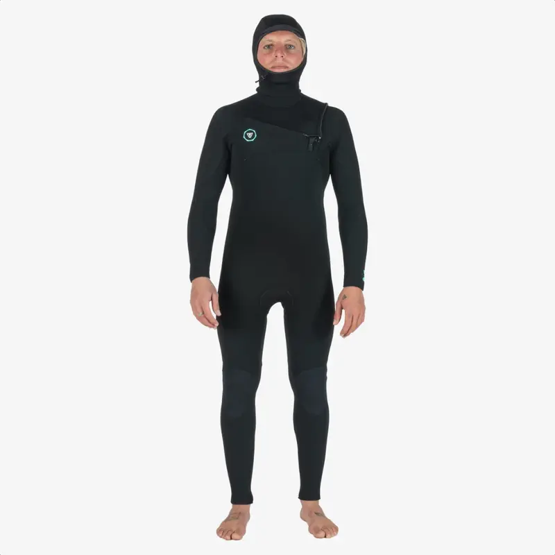 Vissla 7 Seas 5/4/3 Full Hooded Chest Zip Wetsuit Black