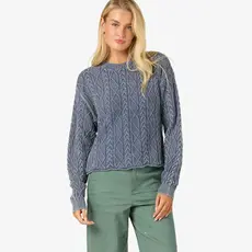 O'Neill O'Neill O'Riginals Misha Cable Knit Long Sleeve Sweater Nightshadow Blue
