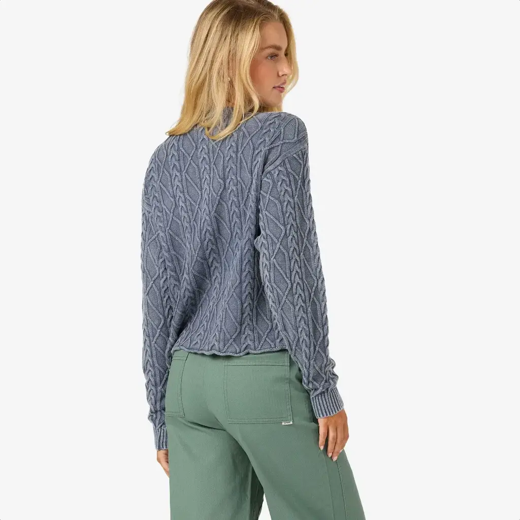 O'Neill O'Neill O'Riginals Misha Cable Knit Long Sleeve Sweater Nightshadow Blue