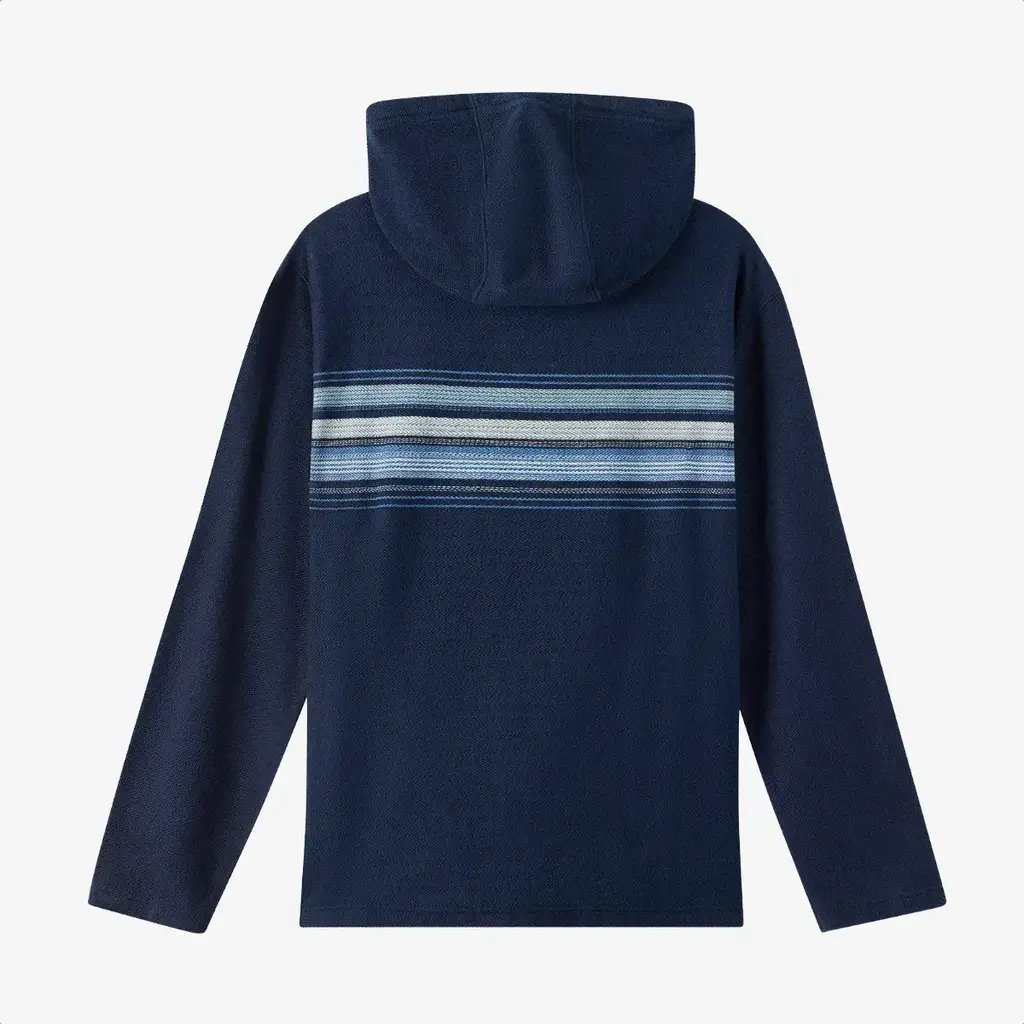 O'Neill O'Neill Bavaro Block Striped Poncho Pullover Fleece Navy