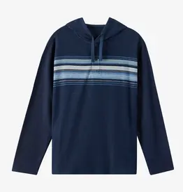 O'Neill Bavaro Block Striped Poncho Pullover Fleece Navy