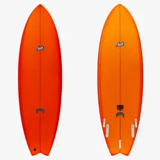 ...Lost Surfboards 5’10” Lost Round Nose Fish Twinzer 96er Futures Orange Tint