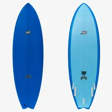 ...Lost Surfboards 5’8” Lost Round Nose Fish Twinzer 96er Blue Tint