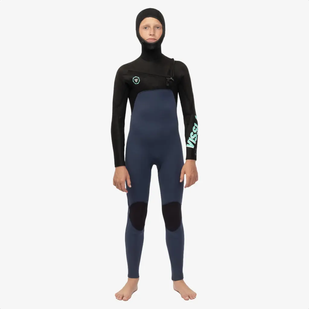 Vissla Vissla 7 Seas Boys 5/4/3 Full Hooded Chest Zip Wetsuit Dark Slate