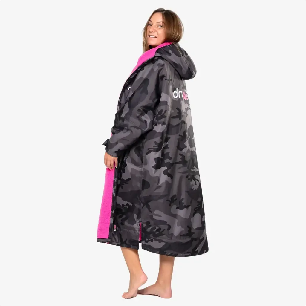 dryrobe dryrobe Advance Long Sleeve Black Camo / Pink