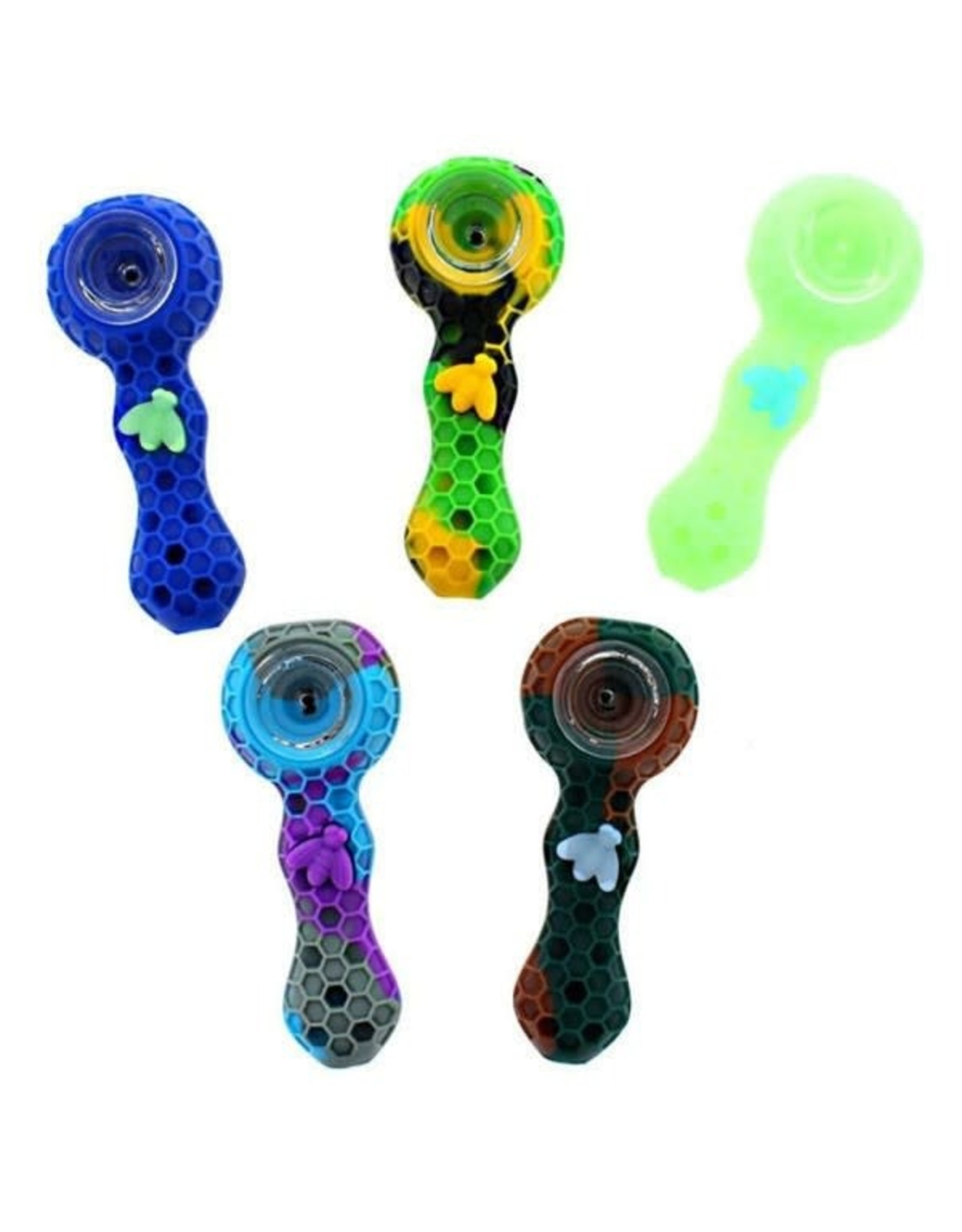 Luv Bud 4.25 Silicone Honeycomb Hand Pipe