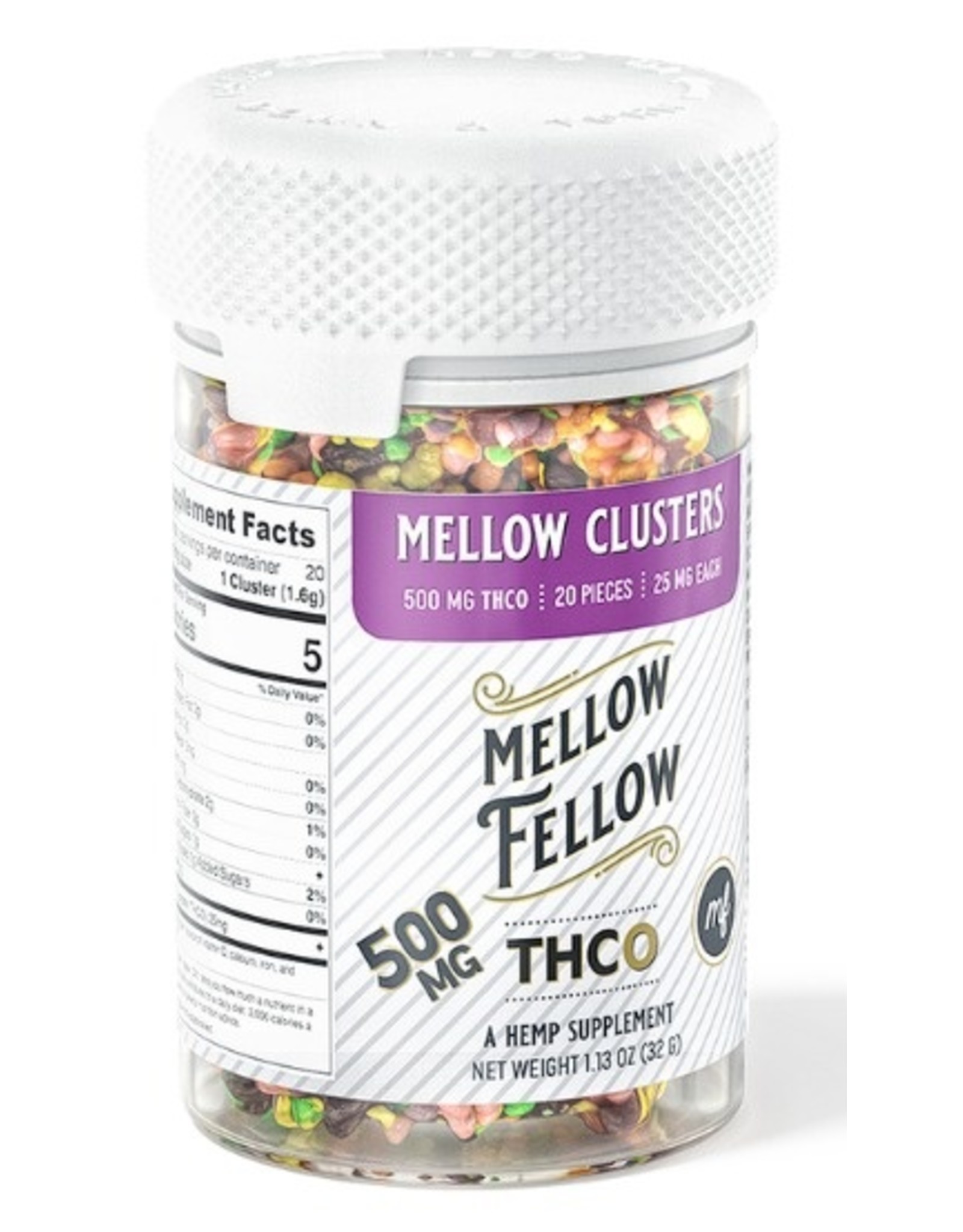 Mellow Fellow Mellow Fellow THC O Mellow Nerd clusters 500mg
