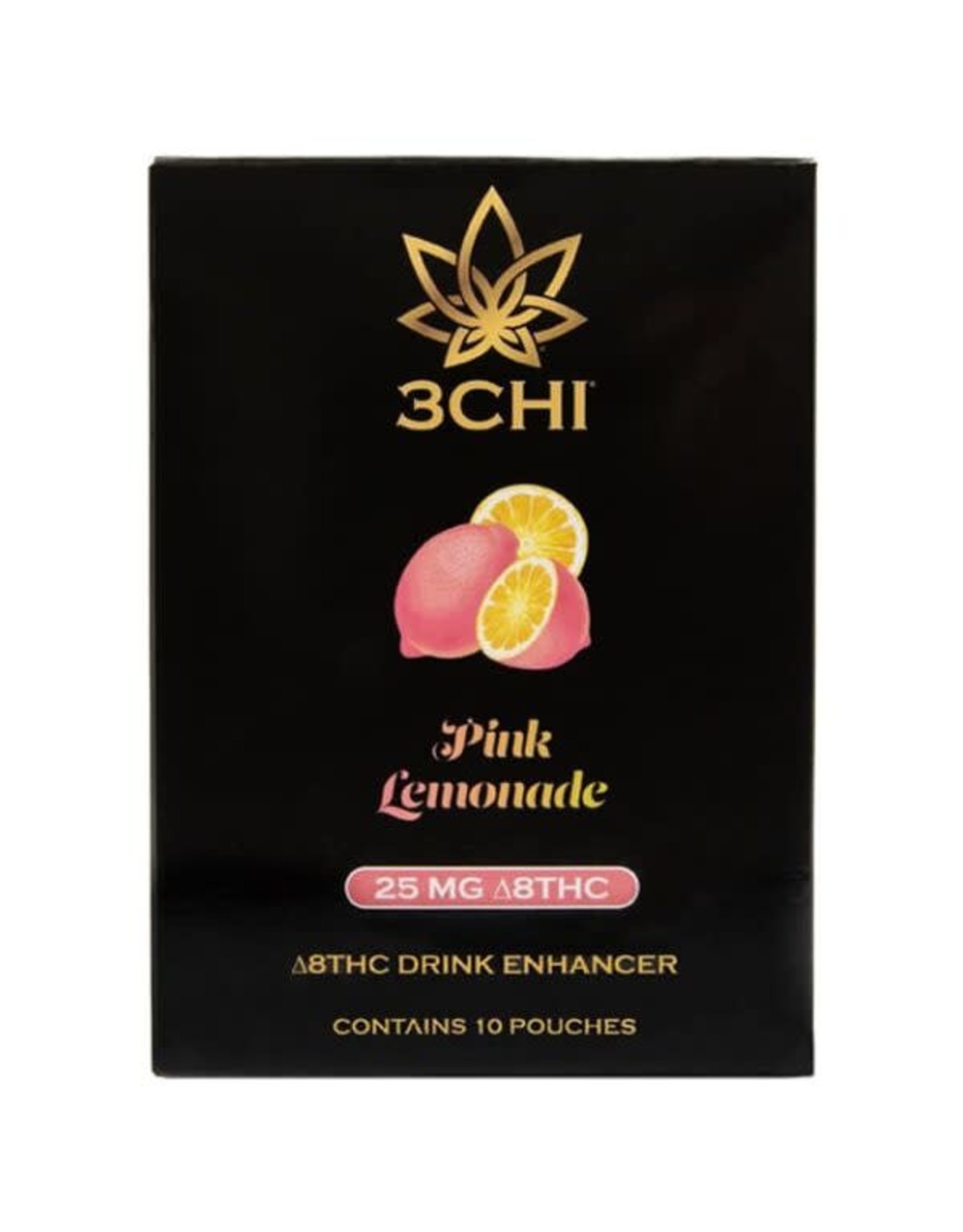 3CHI Pink Lemonade Delta 8 Drink Enhancers- 10 Packs at 25mg Each