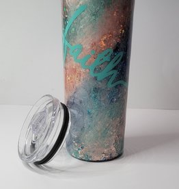 20oz Blue & Pink Faith Resin Cup