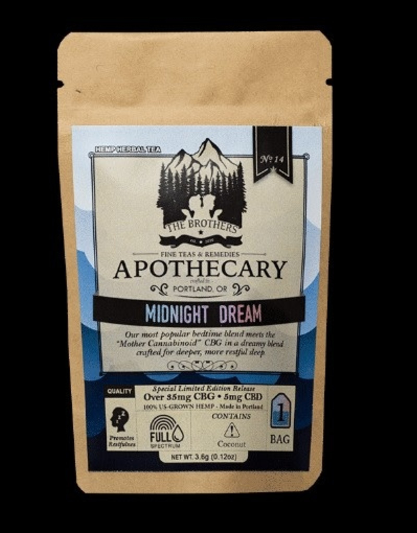 The Brothers Apothecary Midnight Dream | CBG Tea| CBG Herbal Tea