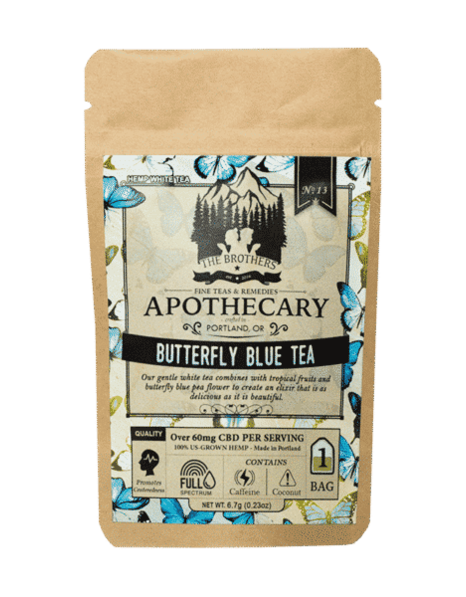 The Brothers Apothecary Butterfly Blue | CBD Tea| CBD Jasmine Tea