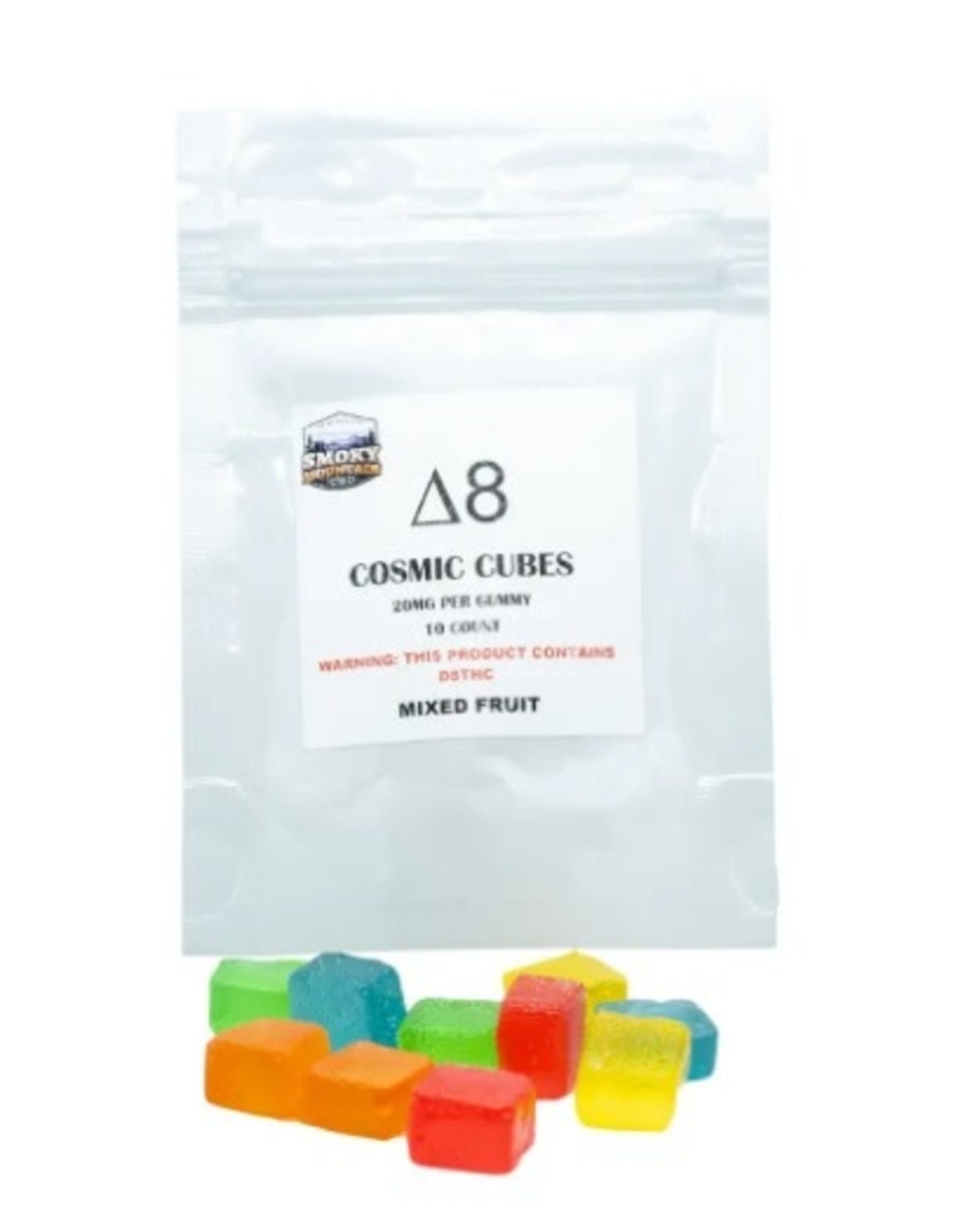 Smoky Mountain Delta 8 Gummies Cosmic Cubes 25mg each| 5 Count