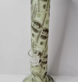 Luv Bud 14" (Glow in the Dark) Money Silicone Bong