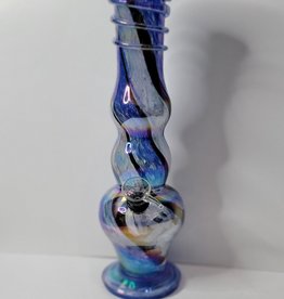 Luv Bud 12" Soft Glass Water Pipe| Blue with Black